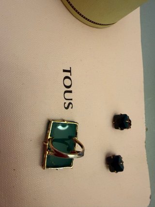 Conjunto Tous Oro y Verde