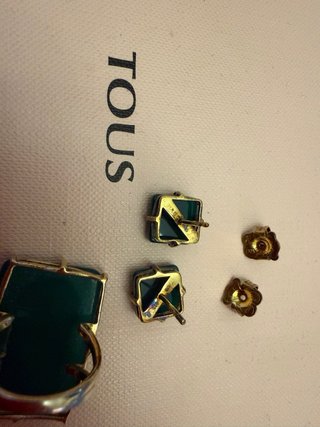Conjunto Tous Oro y Verde