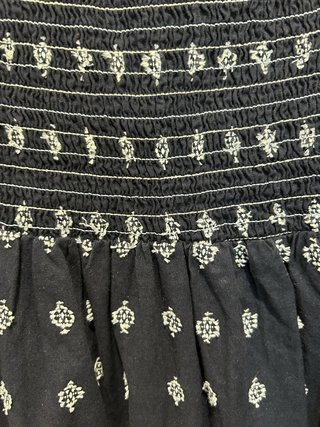 Vestido midi azul marino estampado