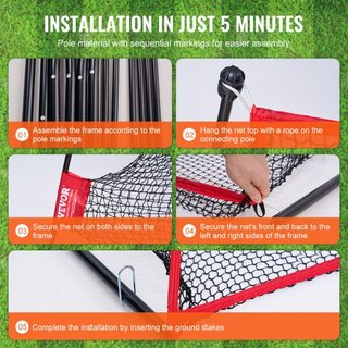 Red de Práctica de Golf, Gran Red de Golf de 10.8x7 pies, Campo de Práctica Personal para Uso Interior y Exterior, Red de Ayuda de Golf Portátil para el Hogar con Estructura de Fibra de Vidrio Sól...