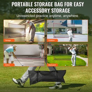 Red de Práctica de Golf, Gran Red de Golf de 10.8x7 pies, Campo de Práctica Personal para Uso Interior y Exterior, Red de Ayuda de Golf Portátil para el Hogar con Estructura de Fibra de Vidrio Sól...
