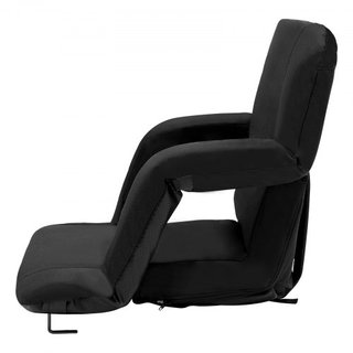 Asiento de Estadio con Soporte para la Espalda, Respaldo Ancho para Gradas, Silla de Estadio Plegable con Cojín Acolchado, Silla Reclinable Portátil con Portavasos de Bolsillo, Ideal para Eventos ...