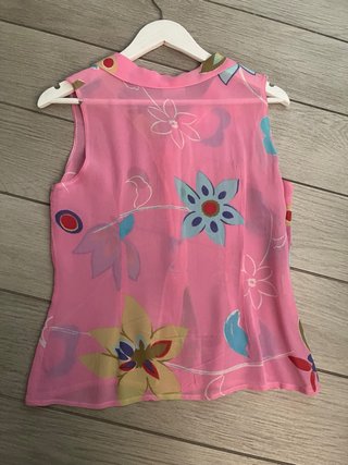 Camicetta smanicata vintage floreale