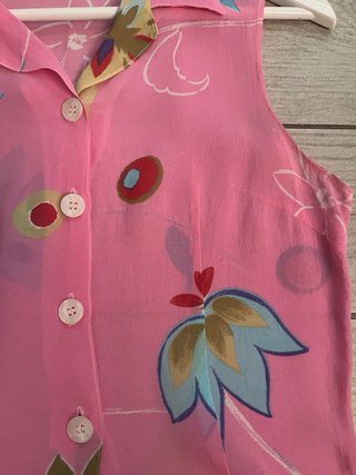 Camicetta smanicata vintage floreale