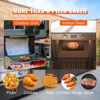 Pizza Steel, 16" x 14.5" x 1/4" Placa de Acero para Pizza para Horno, Piedra para Hornear Pizza de Acero al Carbono Pre-Sazonada con 20X Mayor Conductividad, Sartén de Pizza de Alta Resistencia pa...