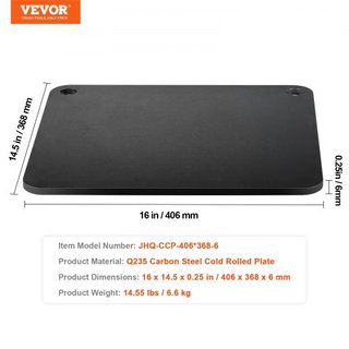 Pizza Steel, 16" x 14.5" x 1/4" Placa de Acero para Pizza para Horno, Piedra para Hornear Pizza de Acero al Carbono Pre-Sazonada con 20X Mayor Conductividad, Sartén de Pizza de Alta Resistencia pa...