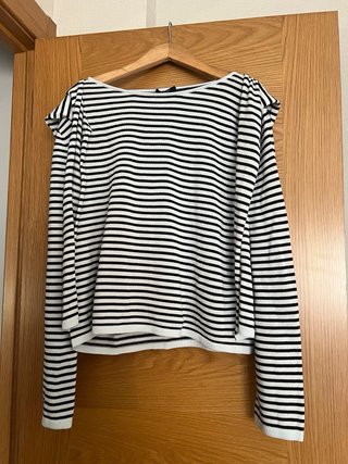 Jersey Massimo Dutti rayas lazo cuello