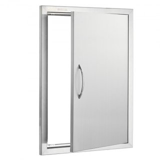 Puerta de Acceso para BBQ, Puerta de Cocina Exterior Individual de 508x686 mm, Puerta de Montaje Flush de Acero Inoxidable, Puerta Vertical de Pared con Mango, para Isla de BBQ, Estación de Asado,...