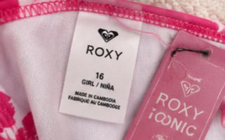 Bikini Roxy Totally Iconic Rosa y Blanco