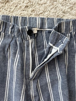 Pantalón verano rayas azul y blanco