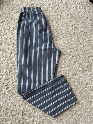 Pantalón verano rayas azul y blanco