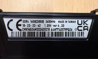 Corsair Vengeance LPX DDR4 3600MHz 2x8GB