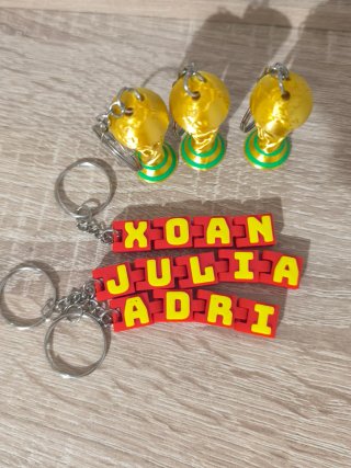 Portachiavi Trofeo Coppa + Nome Personalizzato