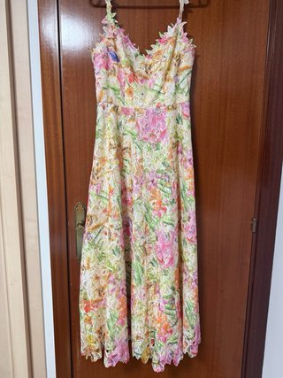 Vestido floral encaje tirantes