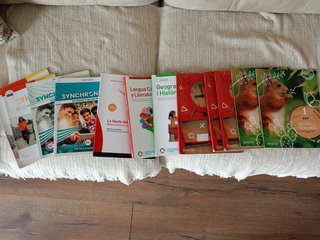 Libros de primero de la ESO. Colegio Santa Monica