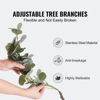 Árbol de Eucalipto Artificial, Planta Falsa de 1.8 m de Altura, Material PE Seguro y Protección Antivuelco, Planta de Bajo Mantenimiento, Árbol Potted Verde Realista para Decoración de Oficina en ...