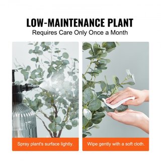 Árbol de Eucalipto Artificial, Planta Falsa de 1.8 m de Altura, Material PE Seguro y Protección Antivuelco, Planta de Bajo Mantenimiento, Árbol Potted Verde Realista para Decoración de Oficina en ...