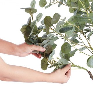 Árbol de Eucalipto Artificial, Planta Falsa de 1.8 m de Altura, Material PE Seguro y Protección Antivuelco, Planta de Bajo Mantenimiento, Árbol Potted Verde Realista para Decoración de Oficina en ...