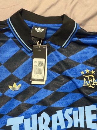 Camiseta Adidas AFA Thrasher Azul y Negra