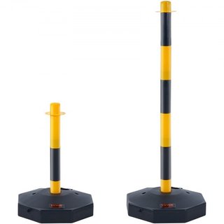 Conos de Delineador de Tráfico Ajustables, Paquete de 6, Barrera de Delineador de Seguridad de Tráfico con Base Rellenable y Cadena de 2.44 m, para Control de Tráfico, Advertencia, Construcción de...