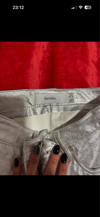 Pantalón fiesta plateado