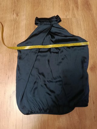 Blusa Zara cuello halter azul marino Talla M