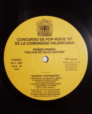 Vinilo Polvos de Talco Baxter Concurso Pop-Rock 87