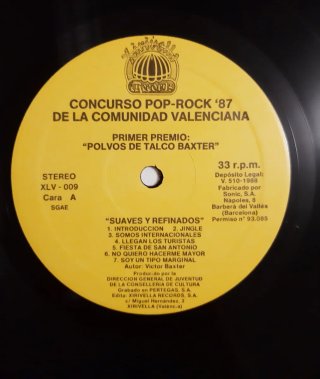 Vinilo Polvos de Talco Baxter Concurso Pop-Rock 87