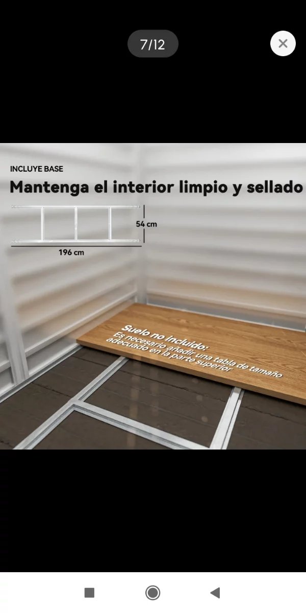 Caseta Metálica Cobertizo 2,36m² Verde