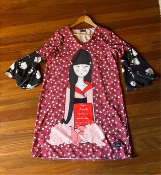 Vestido Anabel Lee Estampado Geisha
