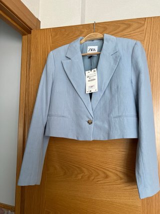Giacca corta Zara blu