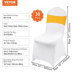 Cubiertas de Sillas Plegables de Spandex Elástico, Cubierta de Silla Universal Ajustada con Lazos para Sillas, Fundas Protectores Removibles y Lavables, para Bodas, Vacaciones, Banquetes, Fiestas,...