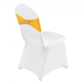 Cubiertas de Sillas Plegables de Spandex Elástico, Cubierta de Silla Universal Ajustada con Lazos para Sillas, Fundas Protectores Removibles y Lavables, para Bodas, Vacaciones, Banquetes, Fiestas,...
