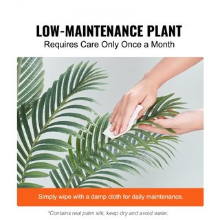 Árbol de Palma Artificial, Planta Falsa de 4 PIES de Altura, Material PE Seguro y Protección Antivuelco, Planta de Bajo Mantenimiento, Árbol Falso Verde Realista para Decoración de Oficina en Casa...