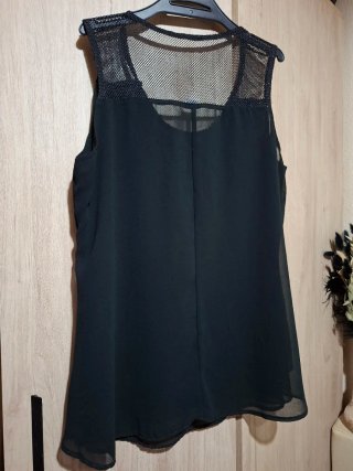 Blusa mujer sin mangas negra