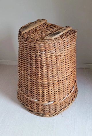 Grande cesto in  vimini intrecciato a mano