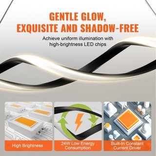 Lámparas de Araña Modernas, 24W, Luz Colgante LED Regulable con Control Remoto, Pantalla de Silicona, Lámpara de Techo con Temperatura de Color Ajustable de 3000K-6000K para Cocina y Comedor
