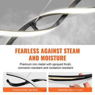 Lámparas de Araña Modernas, 24W, Luz Colgante LED Regulable con Control Remoto, Pantalla de Silicona, Lámpara de Techo con Temperatura de Color Ajustable de 3000K-6000K para Cocina y Comedor