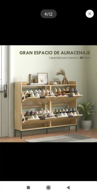 Zapatero estrecho 16 pares 110x23,5x95,5cm