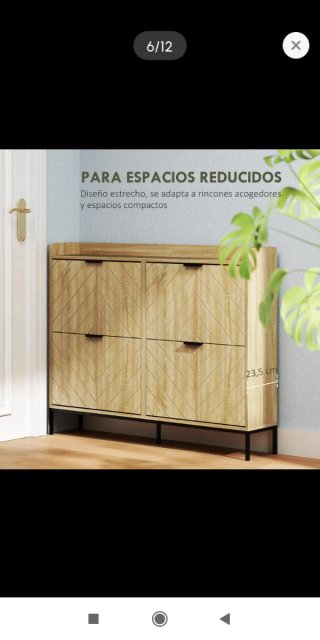 Zapatero estrecho 16 pares 110x23,5x95,5cm