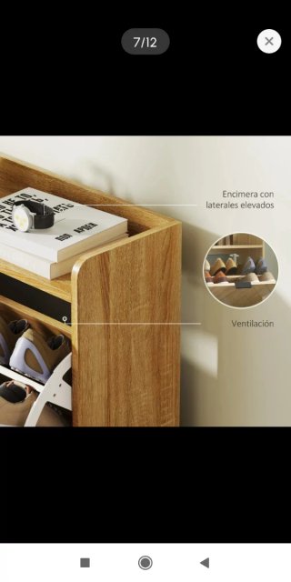 Zapatero estrecho 16 pares 110x23,5x95,5cm