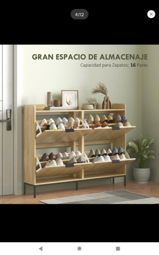 Zapatero estrecho 16 pares 110x23,5x95,5cm