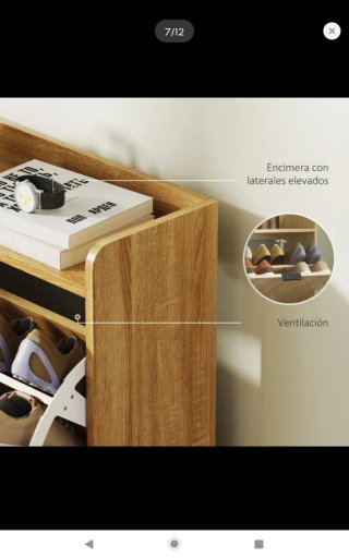 Zapatero estrecho 16 pares 110x23,5x95,5cm