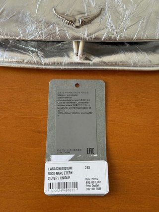 Bolso Zadig & Voltaire Rock Nano Eternal Silver