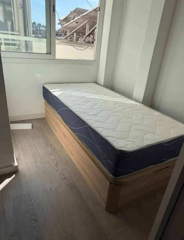 Canapé Cama individual madera beige