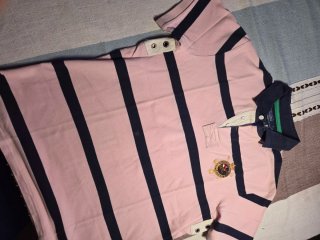 Polo Ralph Lauren rayas rosa y azul marino