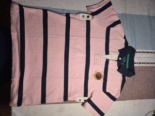 Polo Ralph Lauren rayas rosa y azul marino