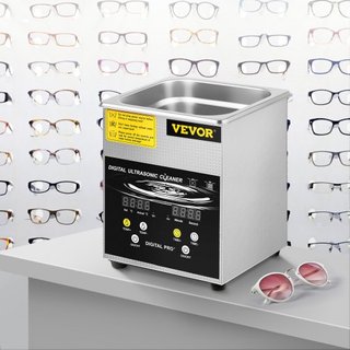 Limpiador Ultrasónico Mejorado de 2L (Calentador de 100W 60W Ultrasónico) Limpiador de Piezas de Laboratorio Digital Profesional con Temporizador de Calentador para Limpieza de Joyería y Gafas