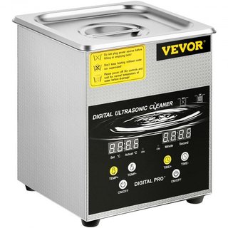 Limpiador Ultrasónico Mejorado de 2L (Calentador de 100W 60W Ultrasónico) Limpiador de Piezas de Laboratorio Digital Profesional con Temporizador de Calentador para Limpieza de Joyería y Gafas