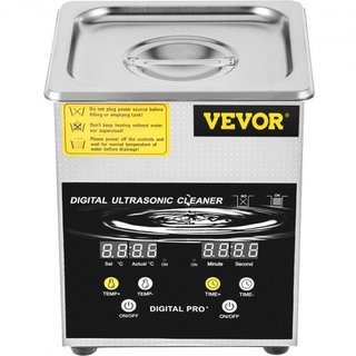 Limpiador Ultrasónico Mejorado de 2L (Calentador de 100W 60W Ultrasónico) Limpiador de Piezas de Laboratorio Digital Profesional con Temporizador de Calentador para Limpieza de Joyería y Gafas